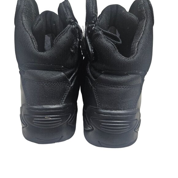 Tactical Black Nortiv8 Leather & Mesh Combat/Work Boots With Side Zipper - Picture 3 of 7
